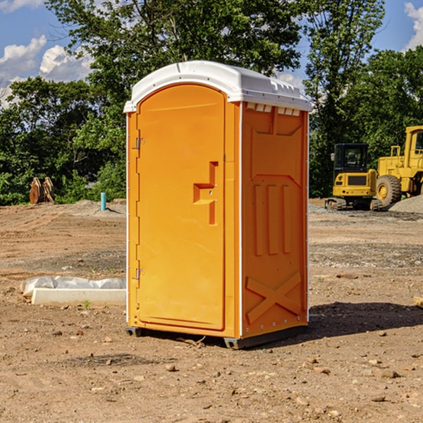 how often are the portable restrooms cleaned and serviced during a rental period in Foley